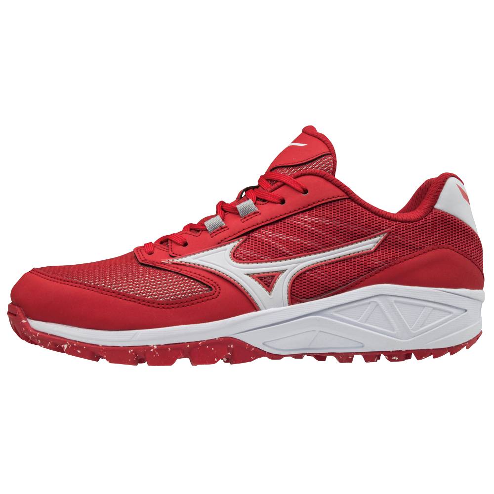 Mizuno Dominant All Surface Kısa Turf - Erkek Beyzbol Ayakkabısı - Kırmızı/Beyaz Türkiye (FMQKGO-472